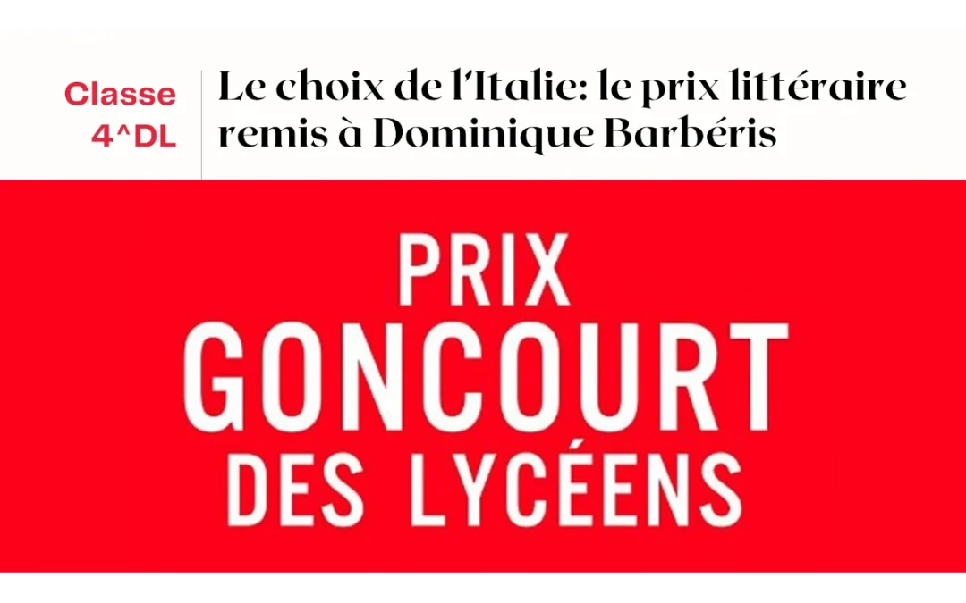 P﻿rix Goncourt des Lycéens - Le choix de l’Italie evidenza