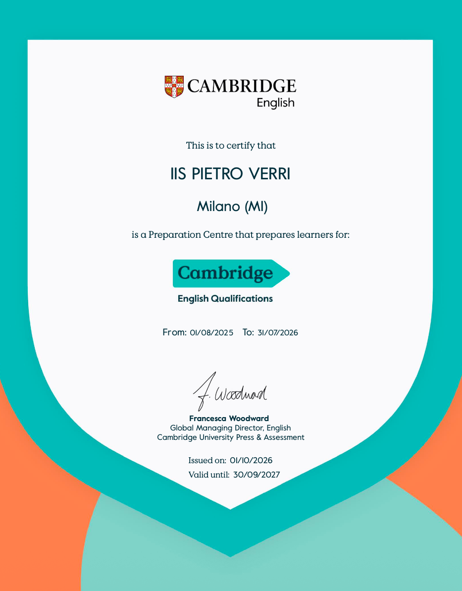 Preparation Centre 2026-2027 Pietro Verri